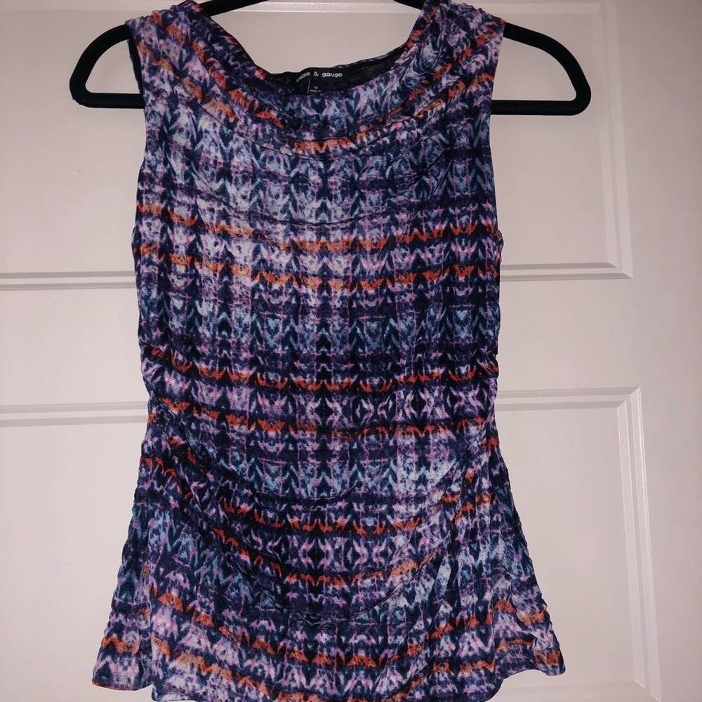 Colorful Cable & Gauge blouse